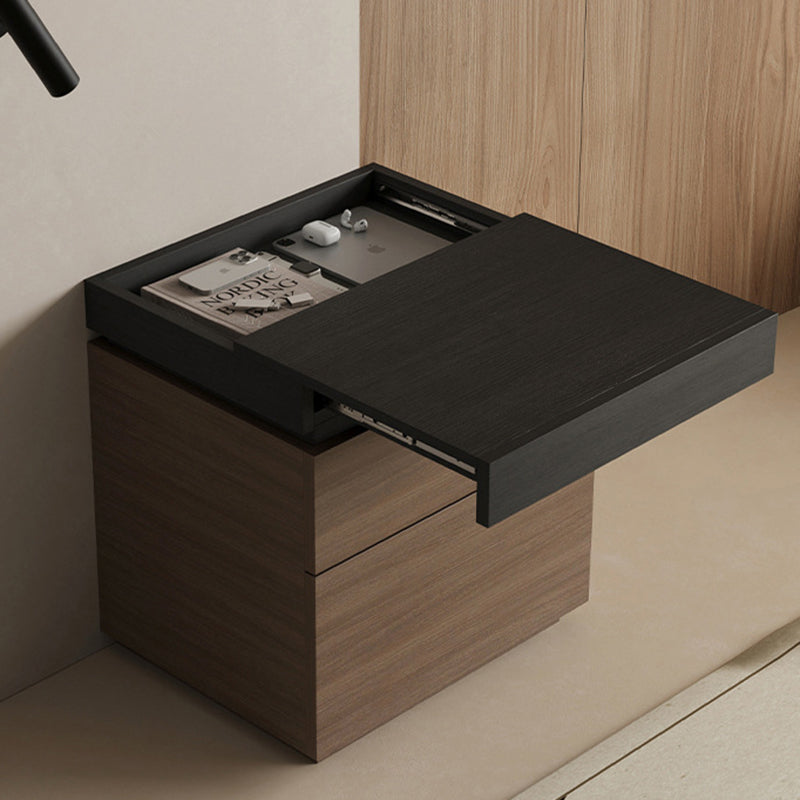 Modern Minimalist Rectangular Medium Density Fiberboard Nightstand 4-Drawer For Bedroom