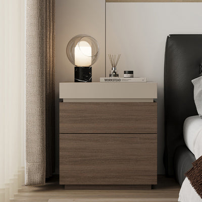 Modern Minimalist Rectangular Medium Density Fiberboard Nightstand 4-Drawer For Bedroom