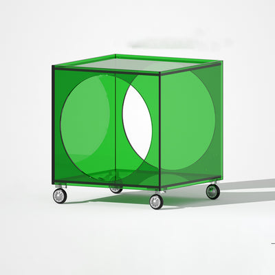 Contemporary Creative Rectangular Acrylic Side Table 2-Tier For Living Room