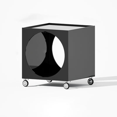 Contemporary Creative Rectangular Acrylic Side Table 2-Tier For Living Room