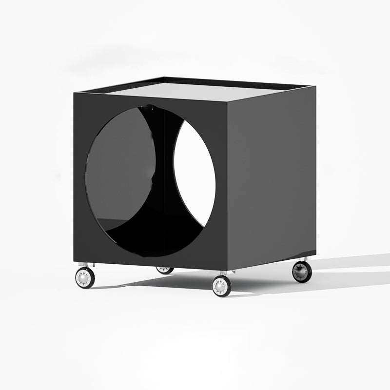 Contemporary Creative Rectangular Acrylic Side Table 2-Tier For Living Room