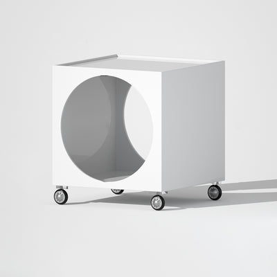 Contemporary Creative Rectangular Acrylic Side Table 2-Tier For Living Room