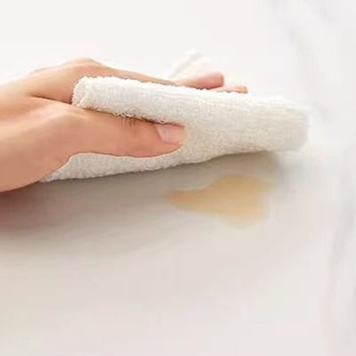 Modern Minimalist Trapezoidal Stone Slab Iron Side Table 1-Tier For Living Room