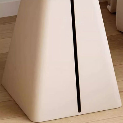 Modern Minimalist Trapezoidal Stone Slab Iron Side Table 1-Tier For Living Room