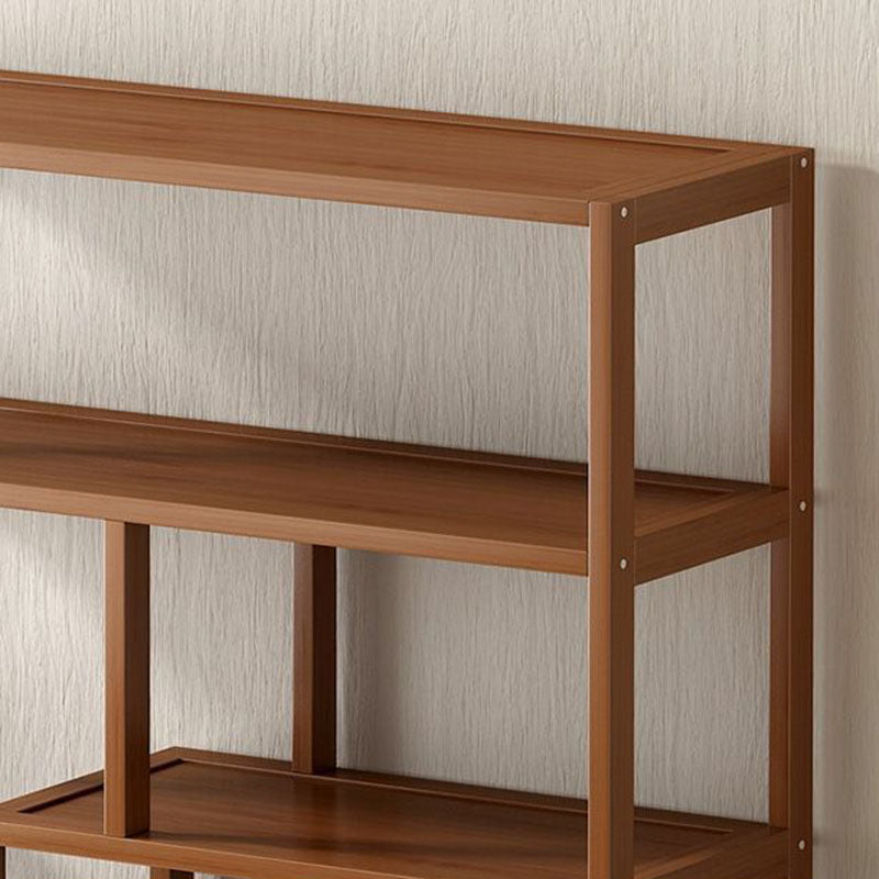 Armoire de rangement rectangulaire traditionnelle chinoise en bambou et panneau de fibres à densité moyenne, 1 armoire pour salon 