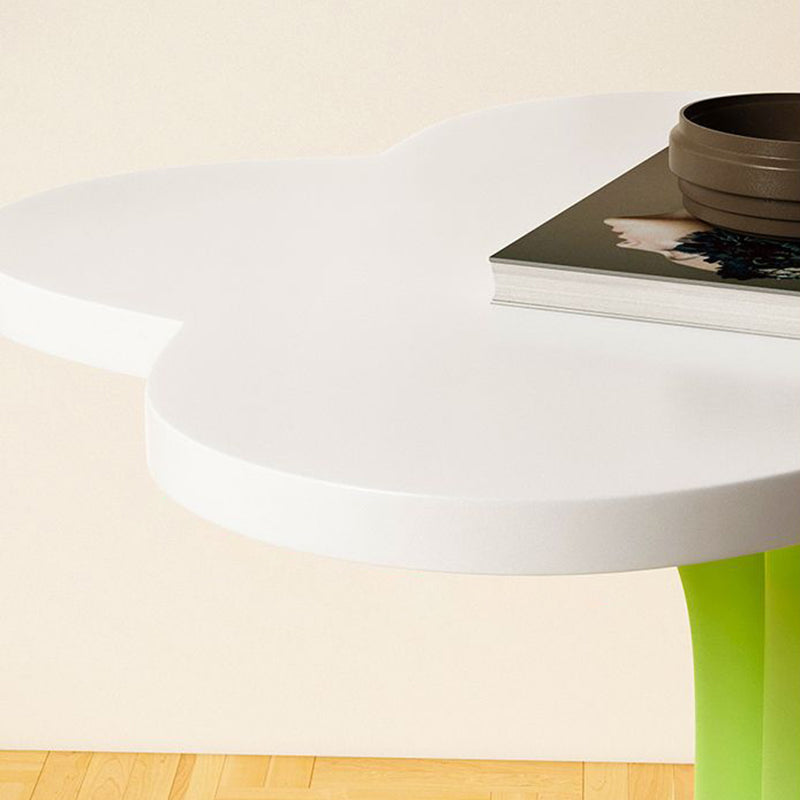 Contemporary Creative Floral-Shaped Engineered Wood Solid Wood Side Table 1-Tier For Living Room