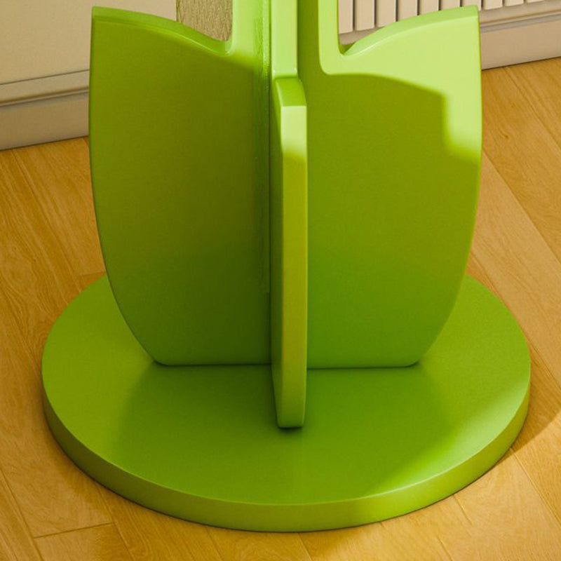 Contemporary Creative Floral-Shaped Engineered Wood Solid Wood Side Table 1-Tier For Living Room
