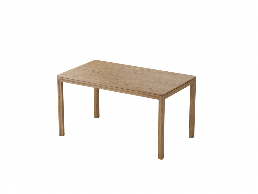 Ensemble de table à manger contemporain en bois de frêne nord-américain scandinave - Table à manger rectangulaire avec chaises à dossier en échelle pour salle à manger et cuisine 