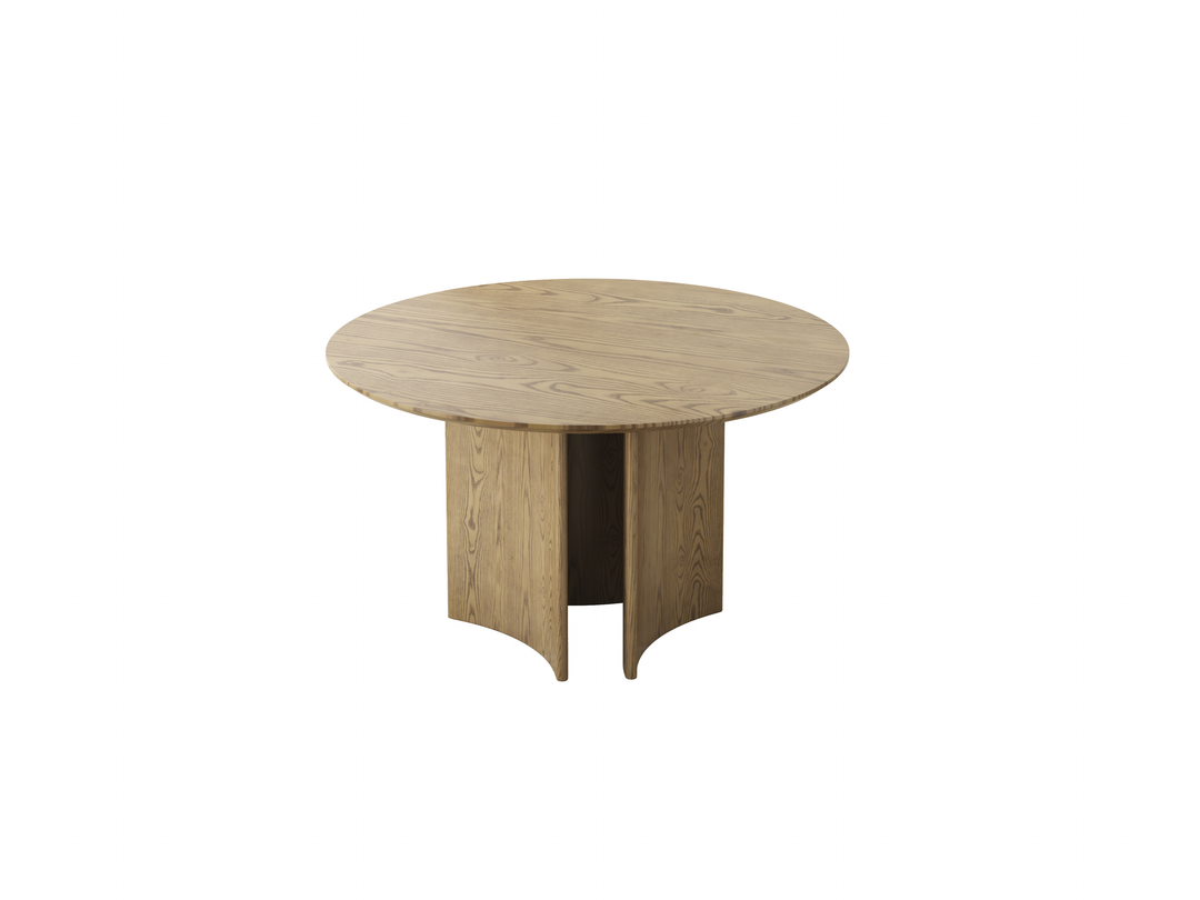 Traditionelles chinesisches nordamerikanisches Eschenholz-Esszimmer-Set - Runder Esstisch mit hohlem Design Rückenlehnenstühlen für Esszimmer &amp; Küche 