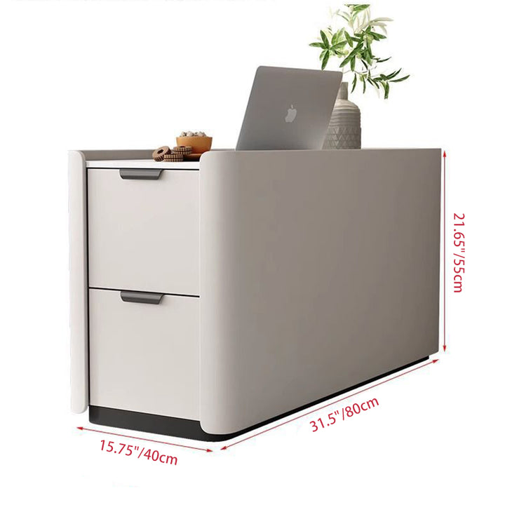Moderner minimalistischer rechteckiger mehrschichtiger Sperrholz-Steinplatten-Mikrofaserleder-Beistelltisch mit 2 Schubladen für das Wohnzimmer 