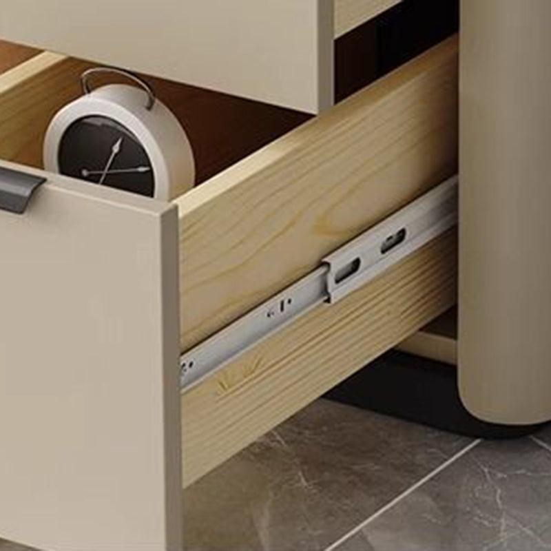 Moderner minimalistischer rechteckiger mehrschichtiger Sperrholz-Steinplatten-Mikrofaserleder-Beistelltisch mit 2 Schubladen für das Wohnzimmer 