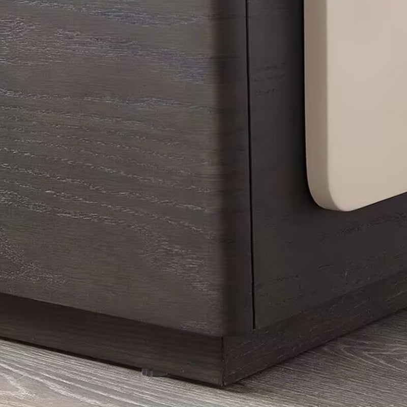 Modern Minimalist Rectangular Plywood Medium Density Fiberboard Nightstand 2-Tier For Bedroom