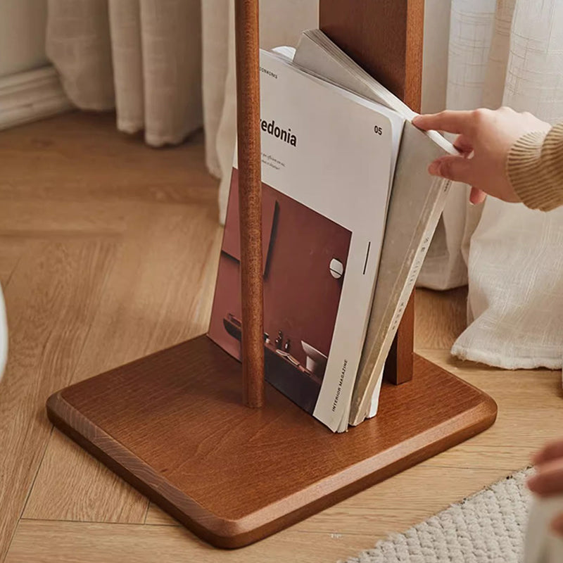 Moderner minimalistischer rechteckiger Beistelltisch aus Massivholz mit 1 Ebene für das Wohnzimmer 