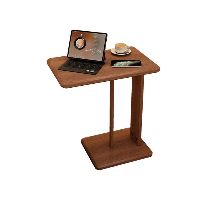 Moderner minimalistischer rechteckiger Beistelltisch aus Massivholz mit 1 Ebene für das Wohnzimmer 