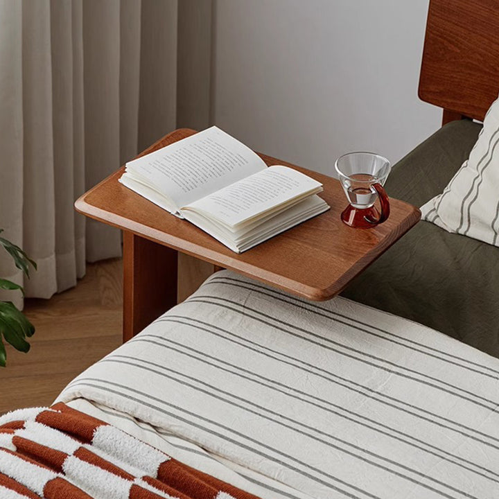 Moderner minimalistischer rechteckiger Beistelltisch aus Massivholz mit 1 Ebene für das Wohnzimmer 