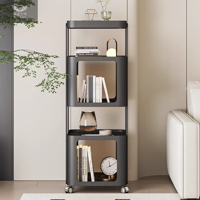 Moderner minimalistischer rechteckiger Eisenlagerregal 3-stufig für Wohnzimmer 