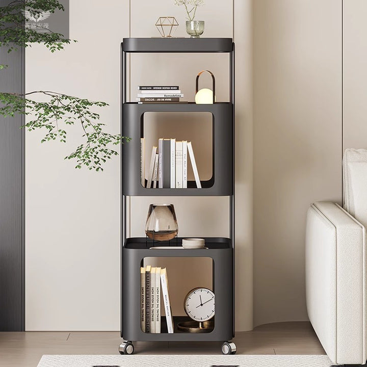 Moderner minimalistischer rechteckiger Eisenlagerregal 3-stufig für Wohnzimmer 