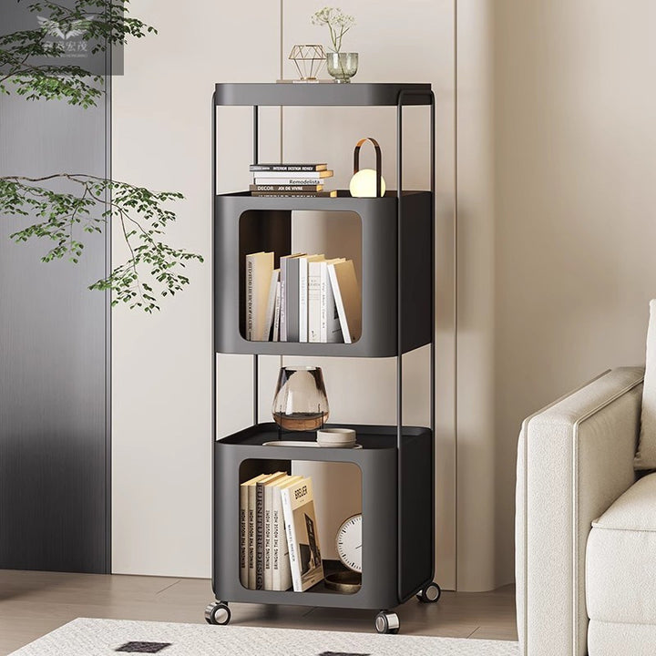 Moderner minimalistischer rechteckiger Eisenlagerregal 3-stufig für Wohnzimmer 