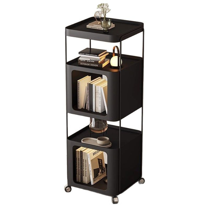 Moderner minimalistischer rechteckiger Eisenlagerregal 3-stufig für Wohnzimmer 