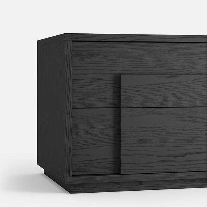 Modern Minimalist Rectangular Eco-Friendly Particle Board Eco-Friendly Multi-Layer Board Nightstand 2-Drawer For Bedroom