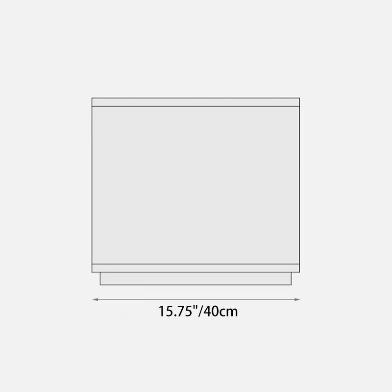 Modern Minimalist Rectangular Eco-Friendly Particle Board Eco-Friendly Multi-Layer Board Nightstand 2-Drawer For Bedroom