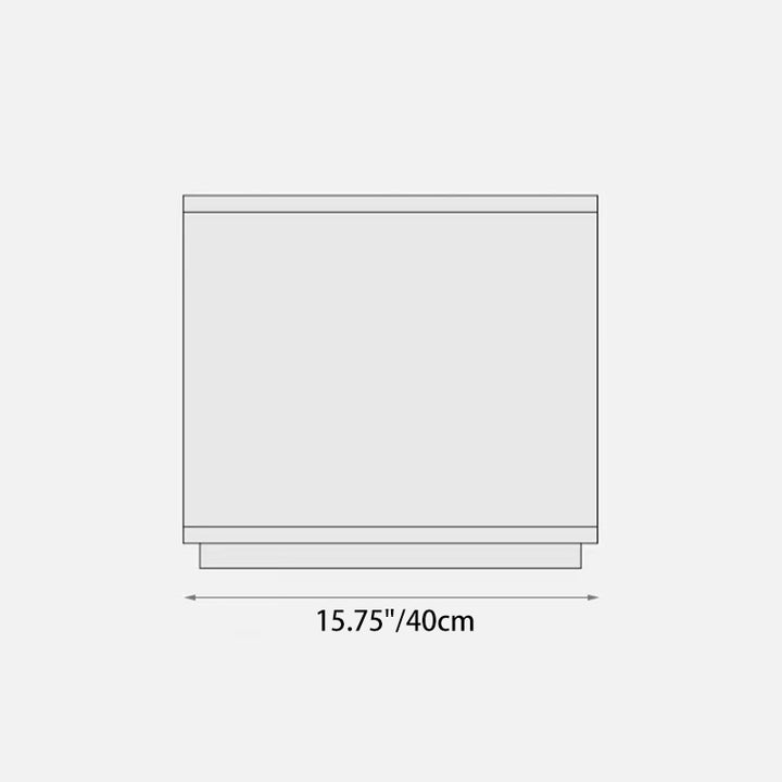 Modern Minimalist Rectangular Eco-Friendly Particle Board Eco-Friendly Multi-Layer Board Nightstand 2-Drawer For Bedroom