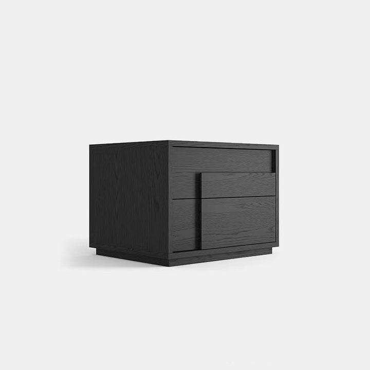 Modern Minimalist Rectangular Eco-Friendly Particle Board Eco-Friendly Multi-Layer Board Nightstand 2-Drawer For Bedroom