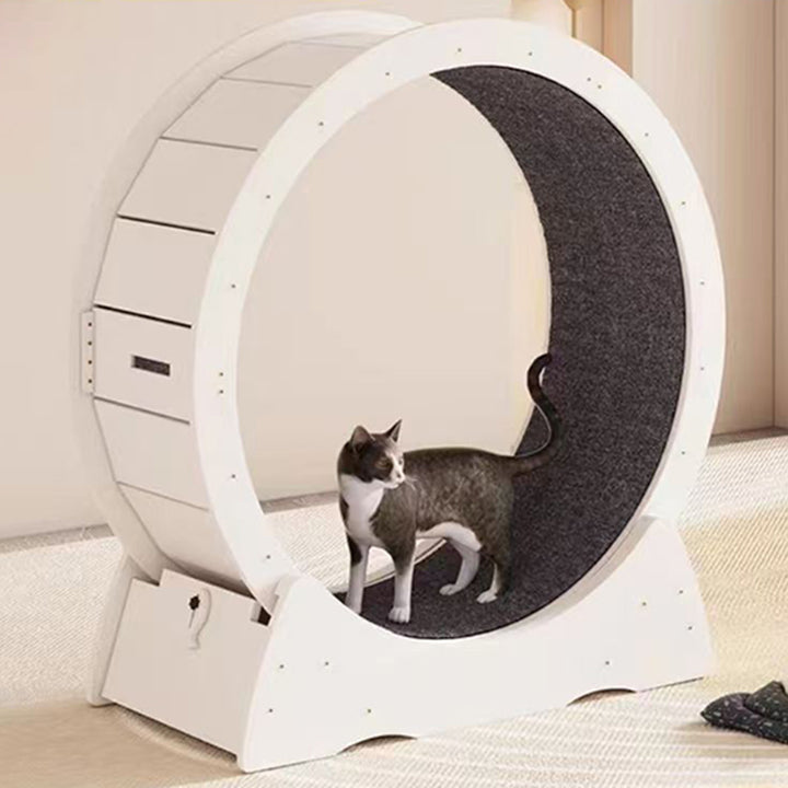 Contemporary Creative Circular Eco-Friendly High-Fiber Board Fabric Cat Tree For Living Room