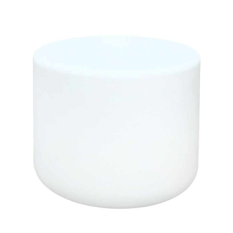 Modern Minimalist Cylindrical PE Outdoor Waterproof Remote-Controlled Illuminated LED Coffee Table 1-Tier For Outdoor Patio