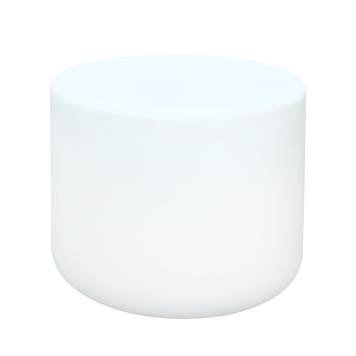 Modern Minimalist Cylindrical PE Outdoor Waterproof Remote-Controlled Illuminated LED Coffee Table 1-Tier For Outdoor Patio