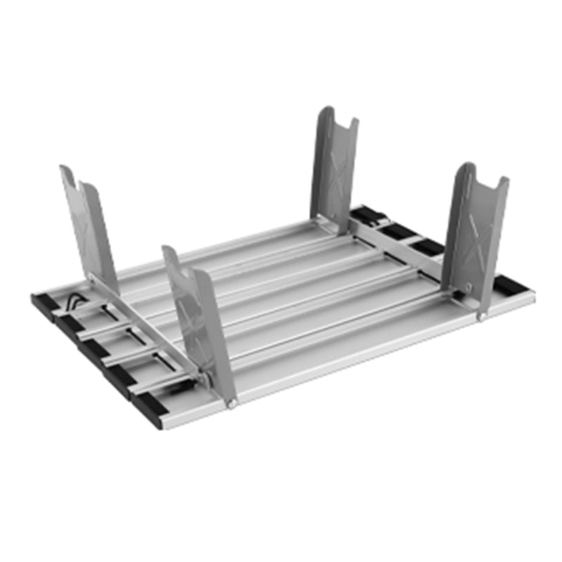 Mesa de Café Plegable para Campamento al Aire Libre de Aleación de Aluminio Rectangular Minimalista Moderna de 1 Nivel para Jardín 