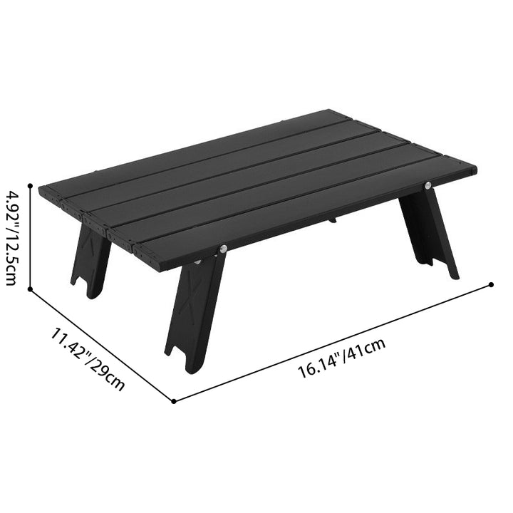 Modern Minimalist Rectangular Aluminum Alloy Outdoor Folding Camping Coffee Table 1-Tier For Garden