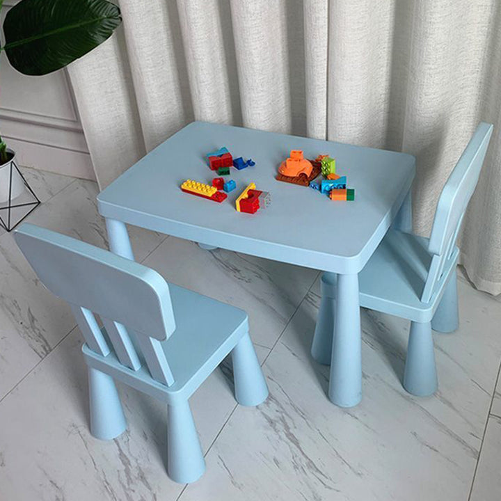 Conjunto de escritorio y silla rectangular contemporáneo nórdico de PE para niños para oficina en casa 
