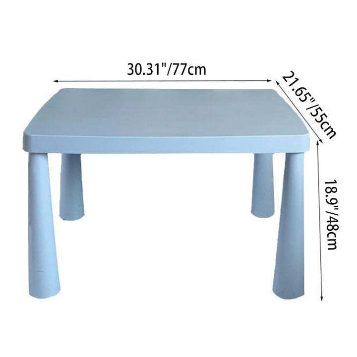 Conjunto de escritorio y silla rectangular contemporáneo nórdico de PE para niños para oficina en casa 