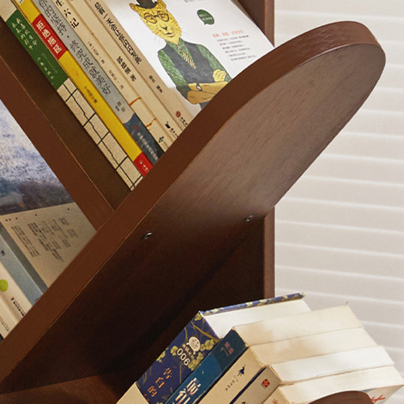 Contemporary Creative Treehouse-Shaped Rubberwood Plywood Bookshelves 5/7 Tier For Home Office