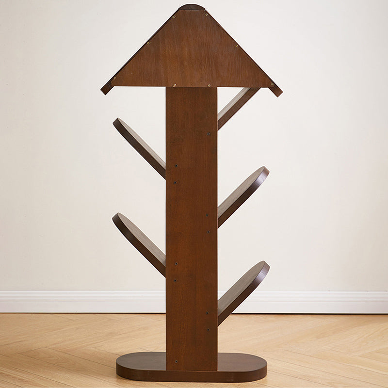 Contemporary Creative Treehouse-Shaped Rubberwood Plywood Bookshelves 5/7 Tier For Home Office