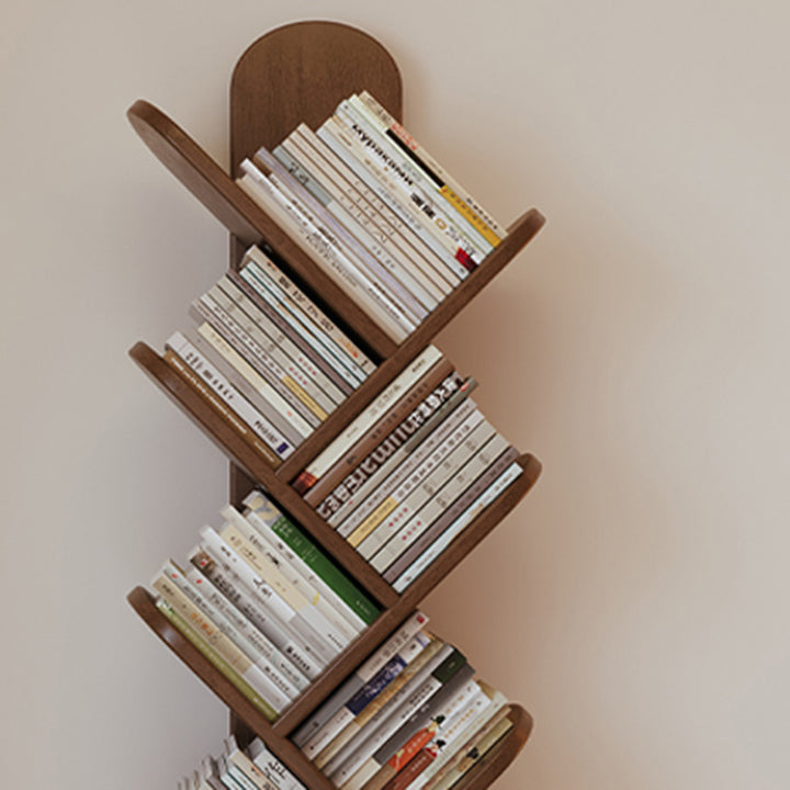 Contemporary Creative Treehouse-Shaped Rubberwood Plywood Bookshelves 5/7 Tier For Home Office