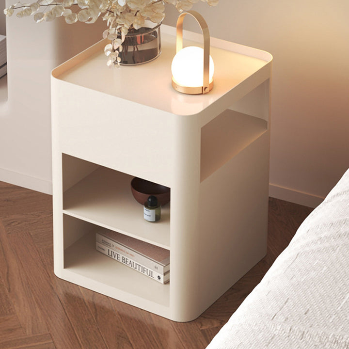 Moderner minimalistischer rechteckiger beweglicher Nachttisch aus Eisen mit 4 Ebenen für das Schlafzimmer 