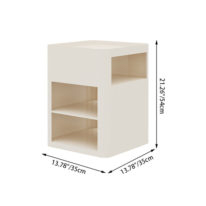Table de chevet rectangulaire moderne minimaliste en fer mobile à 4 niveaux pour chambre à coucher 