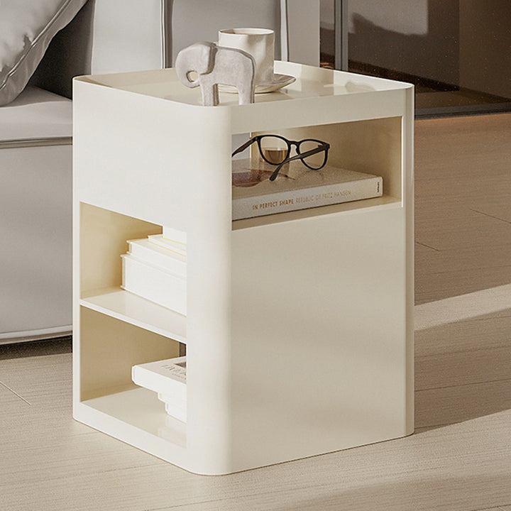 Moderner minimalistischer rechteckiger beweglicher Nachttisch aus Eisen mit 4 Ebenen für das Schlafzimmer 