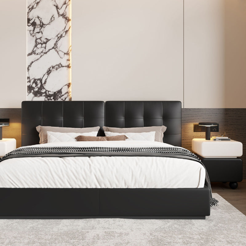 Mesita de noche moderna minimalista rectangular de madera contrachapada multicapa de pino macizo con acero inoxidable y 2 cajones para dormitorio 