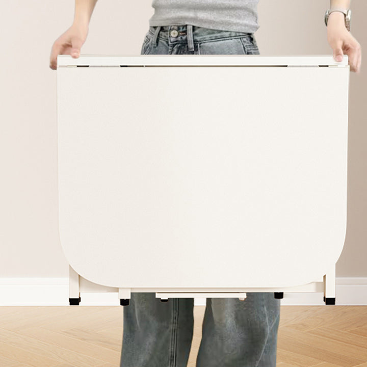 Mesa de centro plegable rectangular moderna y minimalista de tablero de partículas y acero al carbono de 1 nivel para sala de estar 