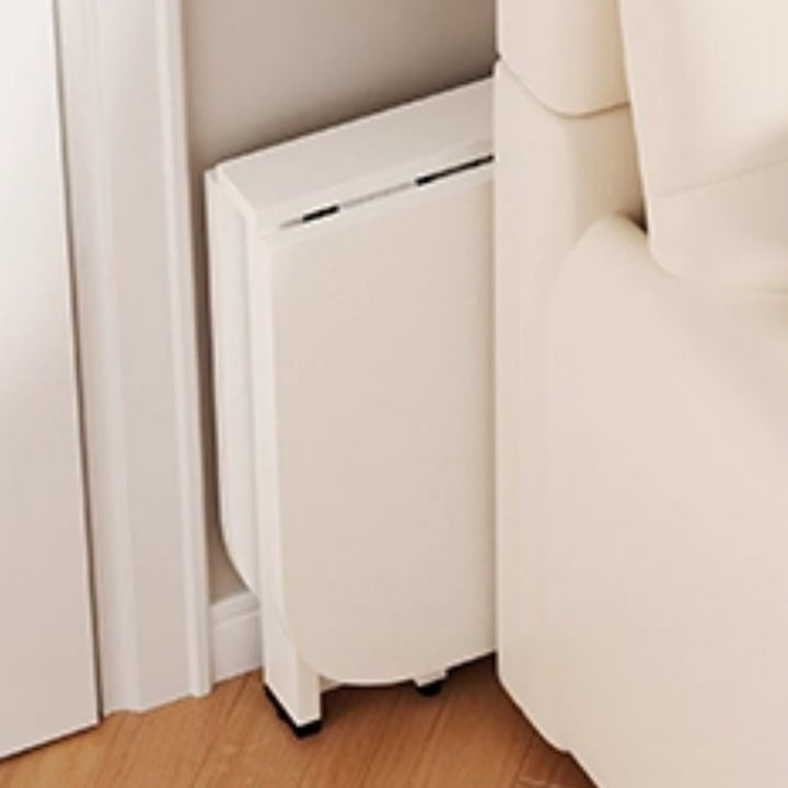 Mesa de centro plegable rectangular moderna y minimalista de tablero de partículas y acero al carbono de 1 nivel para sala de estar 