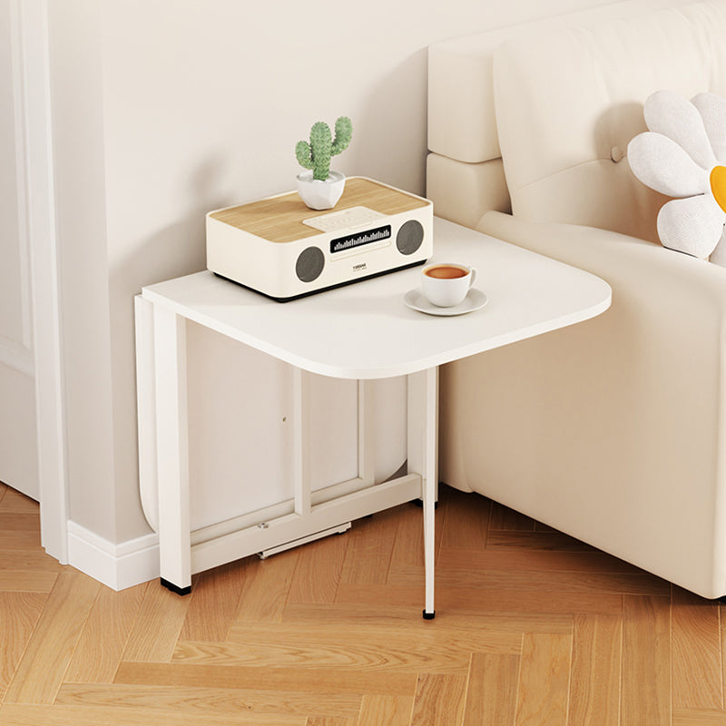 Mesa de centro plegable rectangular moderna y minimalista de tablero de partículas y acero al carbono de 1 nivel para sala de estar 