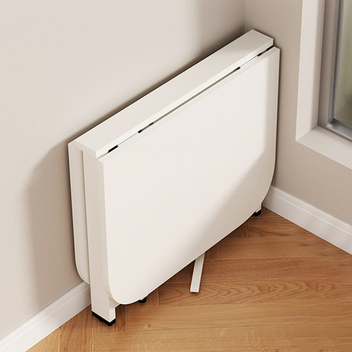 Mesa de centro plegable rectangular moderna y minimalista de tablero de partículas y acero al carbono de 1 nivel para sala de estar 