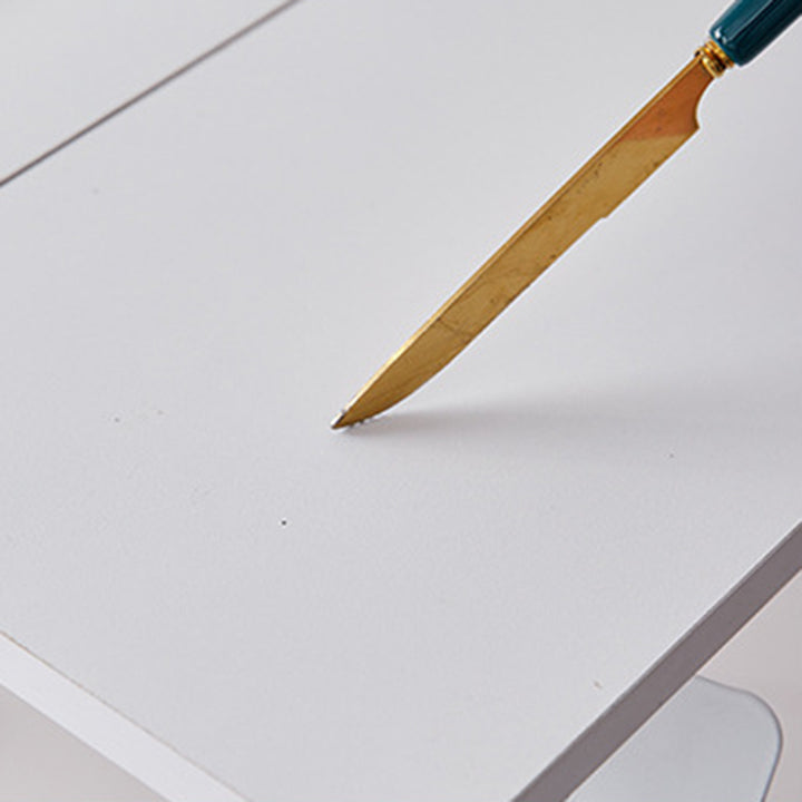 Moderner minimalistischer rechteckiger höhenverstellbarer Schreibtisch aus mitteldichter Faserplatte und Eisen, 1-stufig, für das Home Office 