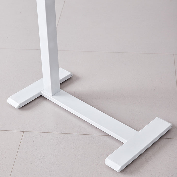 Moderner minimalistischer rechteckiger höhenverstellbarer Schreibtisch aus mitteldichter Faserplatte und Eisen, 1-stufig, für das Home Office 