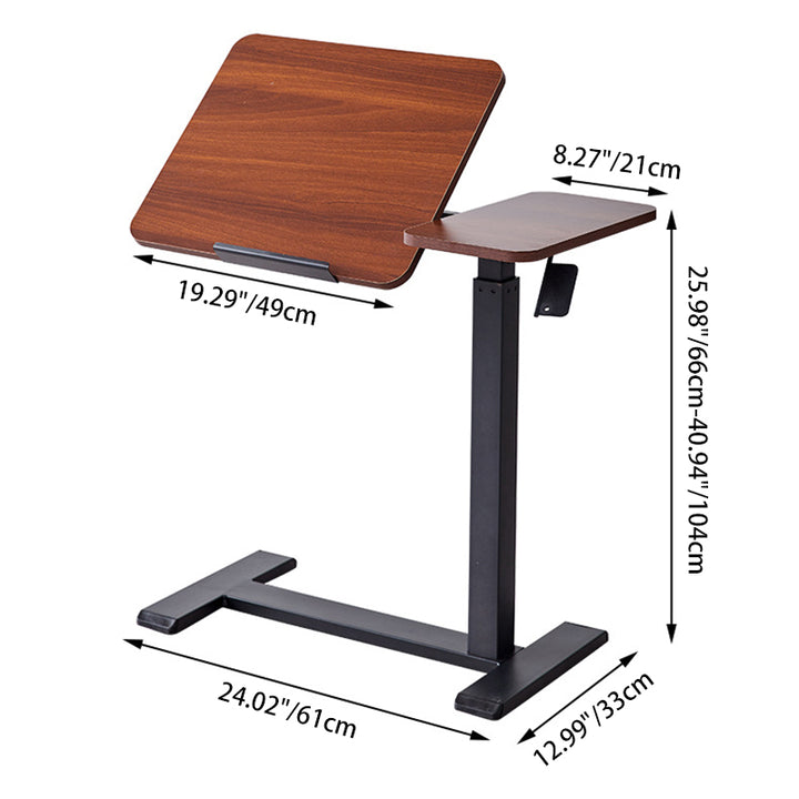 Moderner minimalistischer rechteckiger höhenverstellbarer Schreibtisch aus mitteldichter Faserplatte und Eisen, 1-stufig, für das Home Office 
