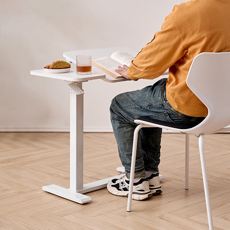 Moderner minimalistischer rechteckiger höhenverstellbarer Schreibtisch aus mitteldichter Faserplatte und Eisen, 1-stufig, für das Home Office 