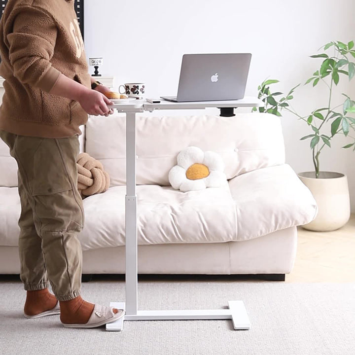 Moderner minimalistischer rechteckiger höhenverstellbarer Schreibtisch aus mitteldichter Faserplatte und Eisen, 1-stufig, für das Home Office 